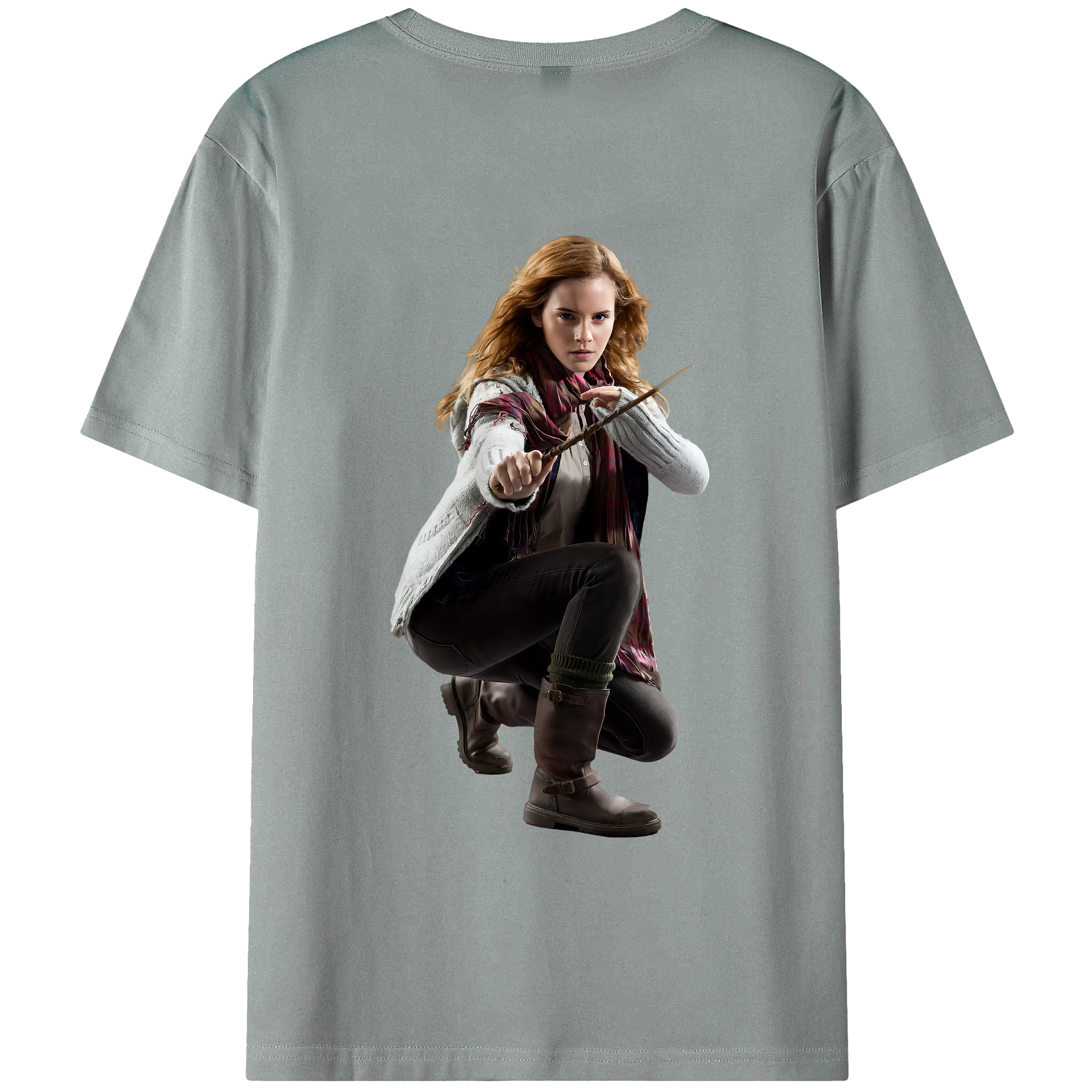 （画像用） Harry Potter ハリー・ポッターシリーズ 綿100％ メンズ半袖Tシャツ（バックプリント） 通気性
